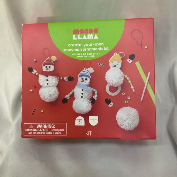 Other - Mondo Llama Snowman Ornaments Kit NEW